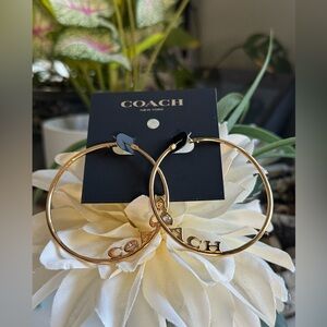 Coach Gold Hoop Earrings
